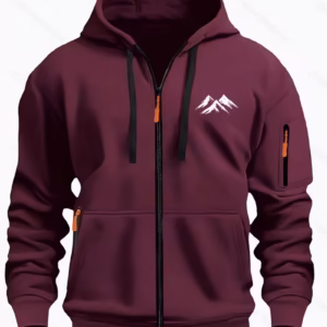 Bordowa bluza z kapturem – wygodna bluza sportowa i codzienna
